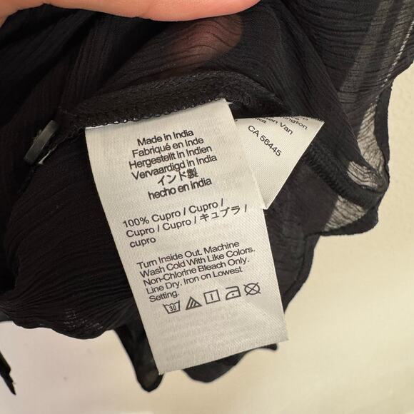 J Crew Ruffle Front Crinkle Button Up Top US Women's 12 New - Picture 4 of 7